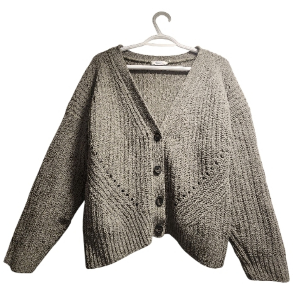 Ricki's Green Cropped Button-Up Cardigan